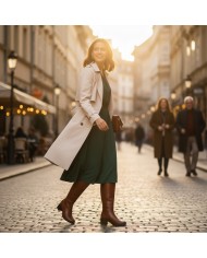 Bota Sol Negra - Caña Alta Tacón Bloque - Ajustable y Cómoda