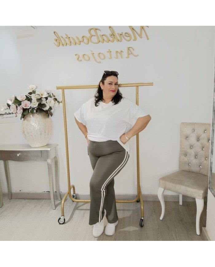 Leggins Dida's Sporty Rayas Blancas - Moda Mujer