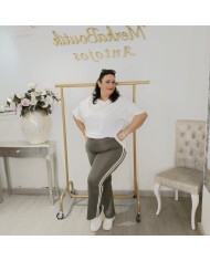 Leggins Dida's Sporty Rayas Blancas - Moda Mujer