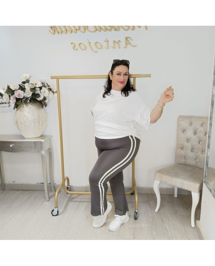 Leggins Dida's Sporty Rayas Blancas - Moda Mujer