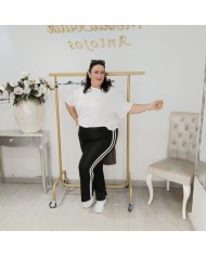 Leggins Dida's Sporty Rayas Blancas - Moda Mujer