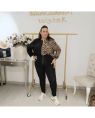 Leggins Moldeadores Corchete - Vientre Plano Negro