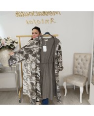 Sudadera Larga Camuflaje Tallas Grandes - Chaqueta Militar Plus Size