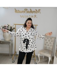 Blusa Jerez Lunar Grande Tallas Grandes - Lazo Negro Plus Size