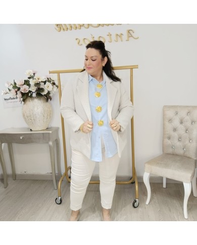 Chaqueta Cloe Tweed Tallas Grandes - Americana Elegante Plus Size