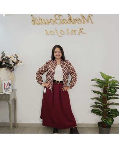 Chaqueta Antelina Cuadros | Cazadora Bomber Sastre | Antojos