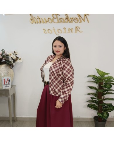 Chaqueta Antelina Cuadros | Cazadora Bomber Sastre | Antojos