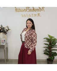Chaqueta Antelina Cuadros | Cazadora Bomber Sastre | Antojos