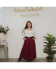 Falda Andrea Midi Plisada | Cinturón Elegante | MerkaBoutik Antojos