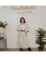 Falda Andrea Midi Plisada | Cinturón Elegante | MerkaBoutik Antojos