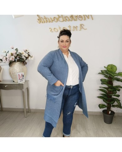 Rebeca Zaragoza Larga Tallas Grandes - Cárdigan Punto Denim Plus Size Rebeca Zaragoza Larga Tallas Grandes - Cárdigan Punto Denim Plus Size