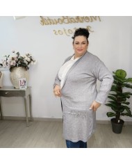 Rebeca Zaragoza Larga Tallas Grandes - Cárdigan Punto Denim Plus Size