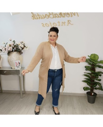 Rebeca Zaragoza Larga Tallas Grandes - Cárdigan Punto Denim Plus Size