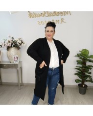 Rebeca Zaragoza Larga Tallas Grandes - Cárdigan Punto Denim Plus Size