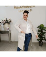 Rebeca Zaragoza Larga Tallas Grandes - Cárdigan Punto Denim Plus Size