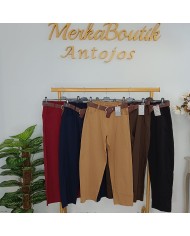 Pantalón España de Colores - Corte Recto con Cinturón