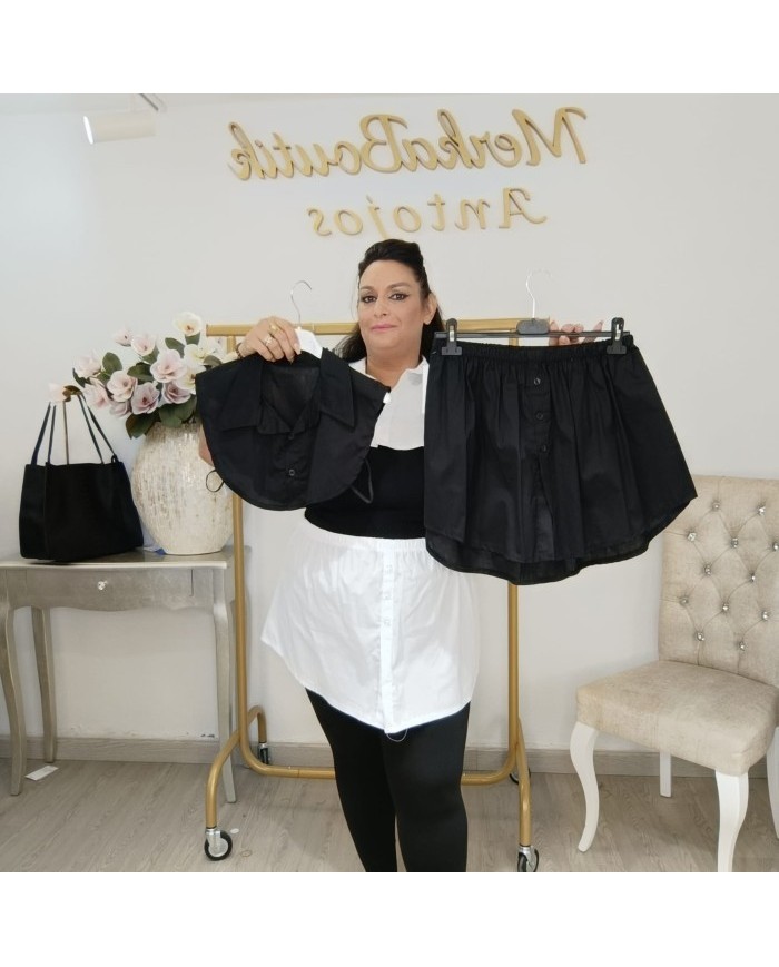 Cuello Camisero Falso Blanco - Accesorio Looks de Capas