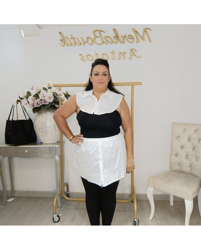 Cuello Camisero Falso Blanco - Accesorio Looks de Capas