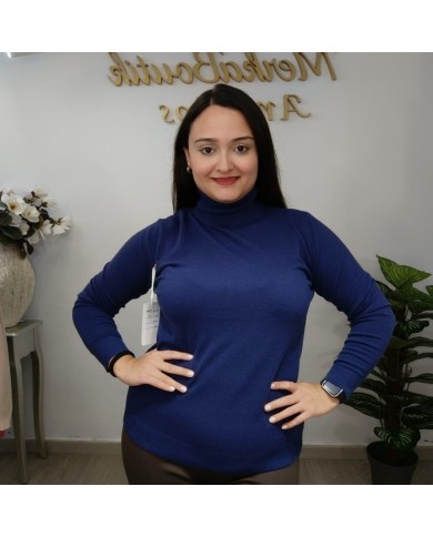 Jersey Básico Cuello Alto Mujer | Punto Manga Larga | Varios Colores