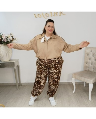 Chaqueta Bomber Corta Antelina - Estilo Oversize