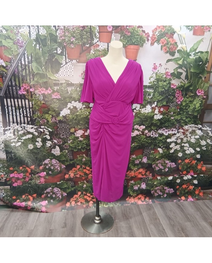 VESTIDO CLARISA | Drapeado, Aro y Varios Colores | Boda/Cóctel