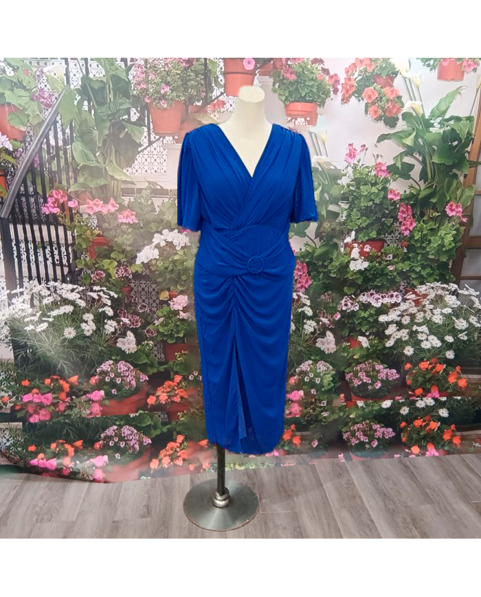 VESTIDO CLARISA | Drapeado, Aro y Varios Colores | Boda/Cóctel