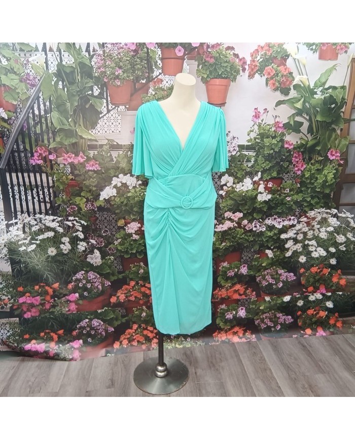 VESTIDO CLARISA | Drapeado, Aro y Varios Colores | Boda/Cóctel