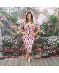 **Vestido Carla Midi Geométrico