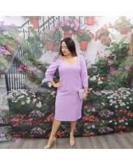 **Vestido Fabiola Fucsia Midi