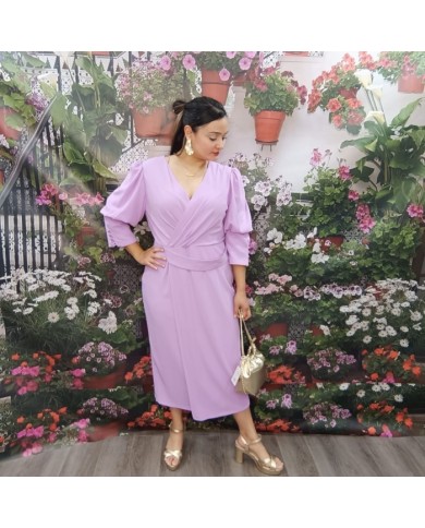 **Vestido Carmina Lavanda Midi