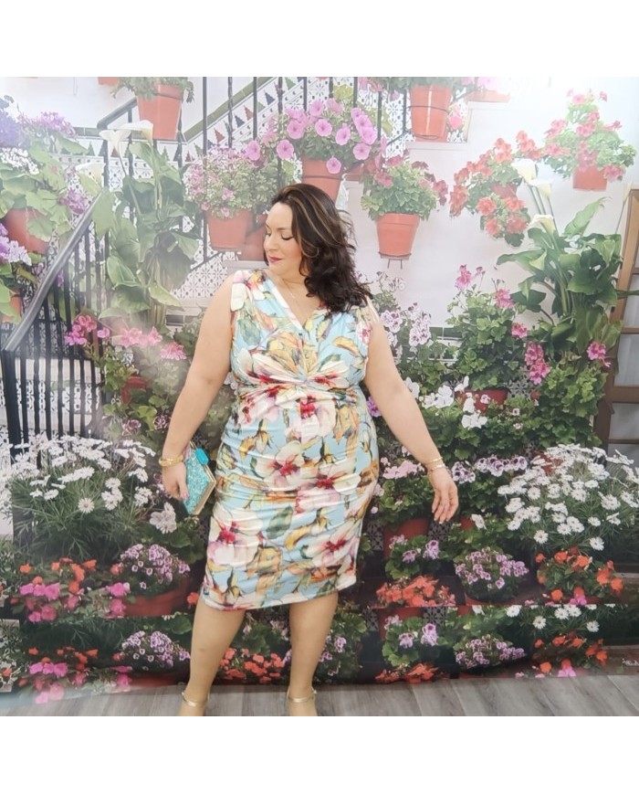 Vestido Margarita Floral | Cóctel Tallas Grandes | Envío 24h