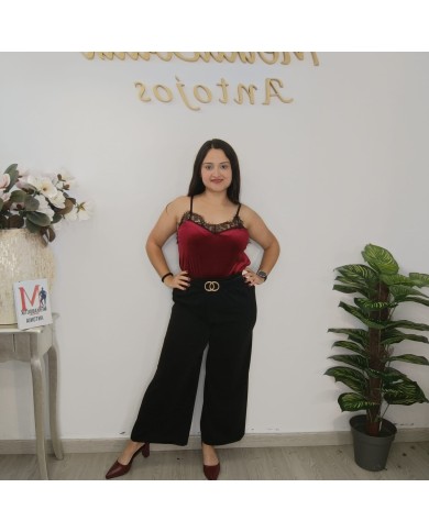 Pantalón Brillo París - Palazzo Fiesta - Cintura Lazo - Varios Colores