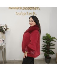 Abrigo GRAZALEMA Pelo Colores | Faux Fur Crudo & Rosa | ¡El más Suave!