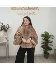 Capa LENTEJUELA y Pelo | Dorado/Nude | Fiesta & Gala