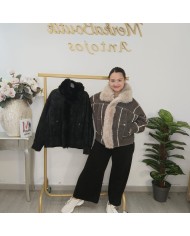 Chaqueta MADRID Ante y Borreguito | Estilo Biker | Cazadora Shearling