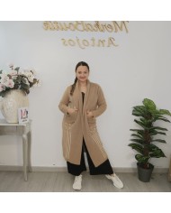 Rebeco VALLADOLID Cárdigan Largo | Punto Suave & Boho | Camel