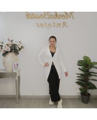 Abrigo PRISCILA Blanco | Blazer Largo Sastre | Look Invitada Chic