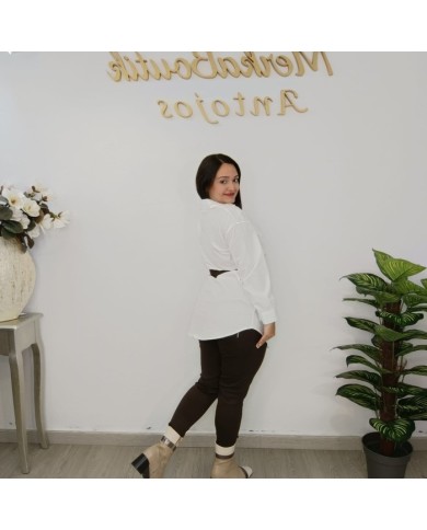 Camisa Básica Blanca Oversize Algodón | Blusa Larga Holgada Mujer | MerkaBoutik Camisa Básica Blanca Oversize Algodón | Blusa Larga Holgada Mujer | MerkaBoutik