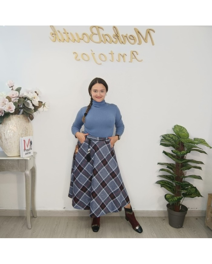 FALDA CUADRO BOLSILLO