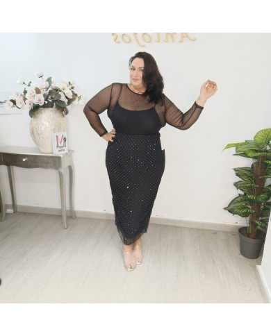 FALDA GASA BRILLO vista 2