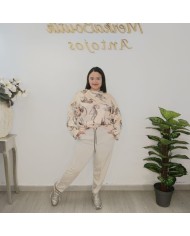 Conjunto Chándal Animal Print Mujer | Jogger y Sudadera Satinada | Varios Colores