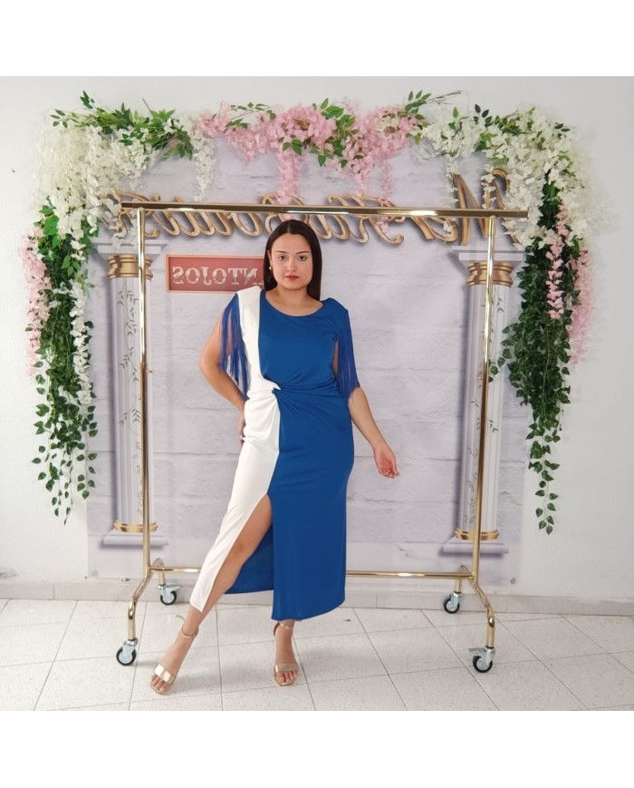 Vestido Villalobos Bicolor con Abertura | Moda y Eventos