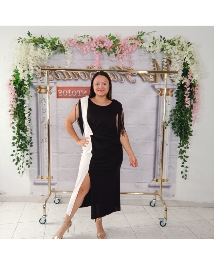 Vestido Villalobos Bicolor con Abertura | Moda y Eventos