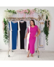 Vestido Villalobos Bicolor con Abertura | Moda y Eventos