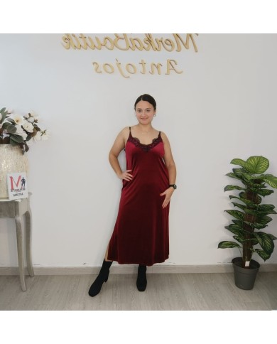 VESTIDO LENCERO TERCIOPELO