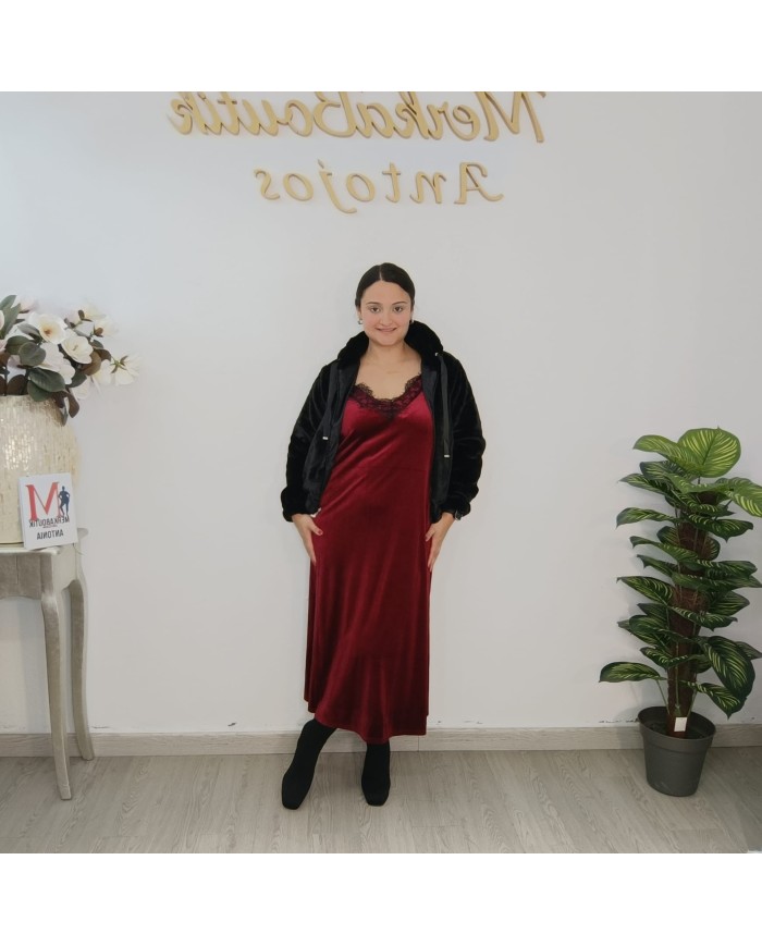 VESTIDO LENCERO TERCIOPELO vista 4