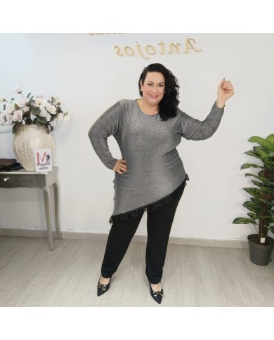 BLUSON BRILLO ASIMETRICO