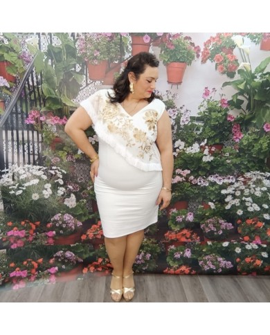 VESTIDO CARBONERA | Invitada Midi Burdeos Bordado y Flecos