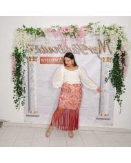 FALDA ALMIJAR | Falda Bordada con Flecos Estilo Flamenco