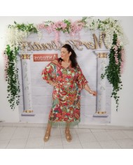 VESTIDO SALSEO | Vestido Kaftán Paisley Flecos Invitada